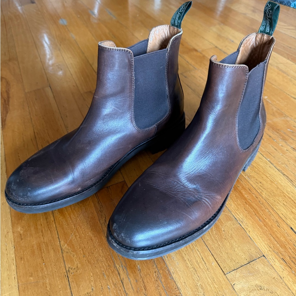 Ralph Lauren Bryson Leather Chelsea Boots - size 12
